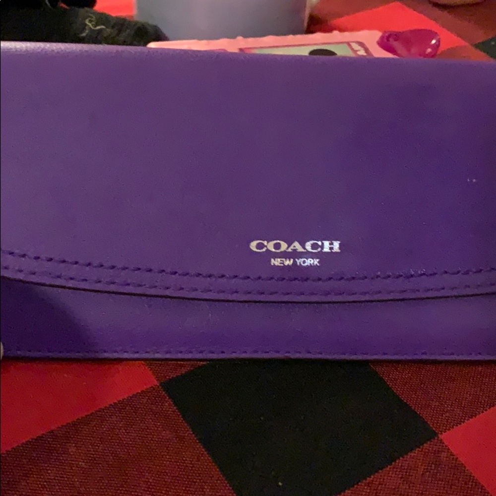 Purple coach wallet